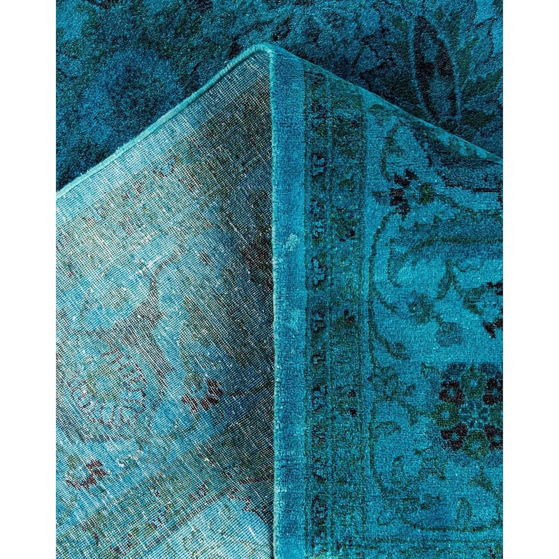Fine Vibrance, One-of-a-Kind Hand-Knotted Area Rug - Blue, 4' 8" x 7' 3" - 4' 8" x 7' 3"