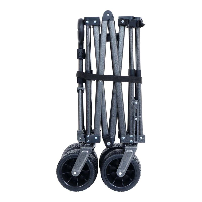 Collapsible Folding Wagon with Big Wheels - N/A