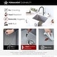 preview thumbnail 8 of 42, STYLISH 25 inch Single Bowl Dual Mount Composite Granite Utility Sink