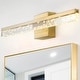 preview thumbnail 21 of 62, JONATHAN Y Baxter 22" 1-Light Modern Contemporary 360-Degree Rotatable Iron/Seeded Acrylic Integrated LED Vanity Light