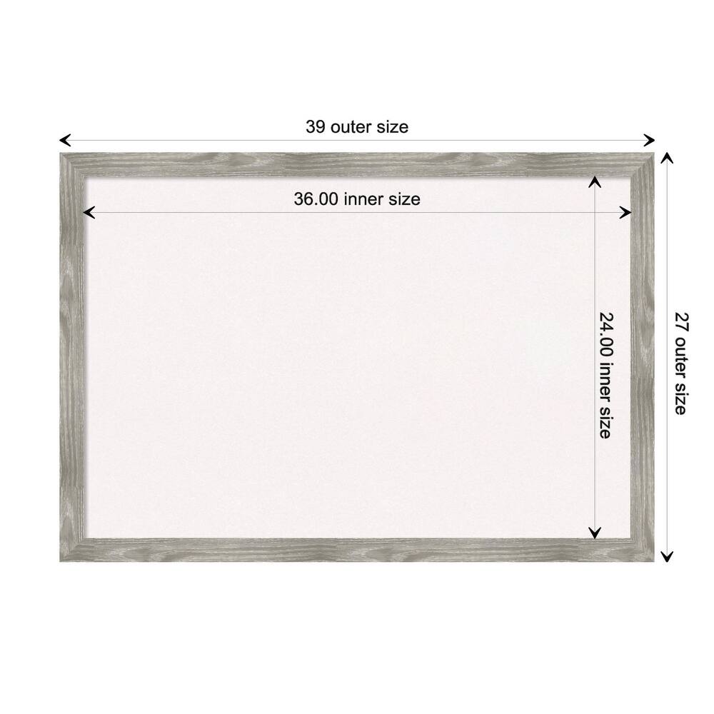 Dove Greywash Square Framed White Corkboard Bulletin Board