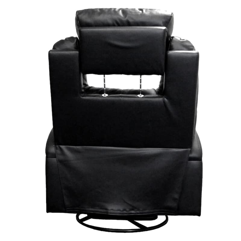 Worthington Black Rocker Recliner with Swivel Base