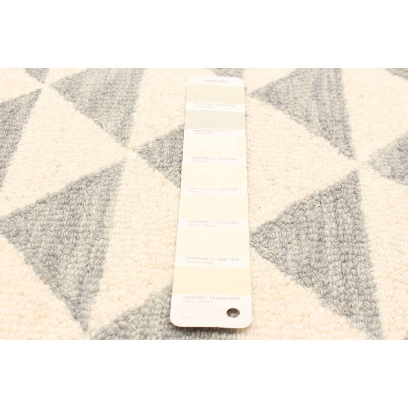 ECARPETGALLERY Hand Tufted Timeless Cream Wool Rug - 5'0 x 8'0