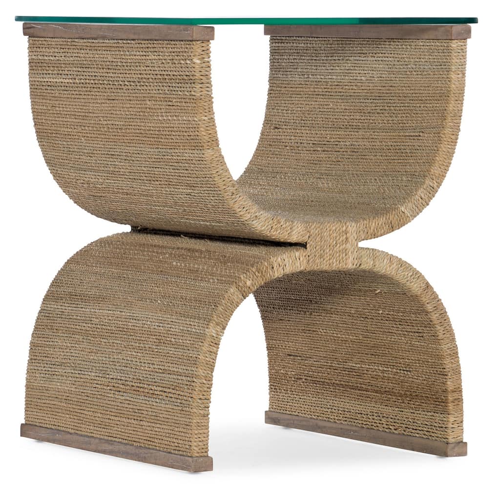 Melange Lenny Woven End Table - 18"W x 22"L x 24"H