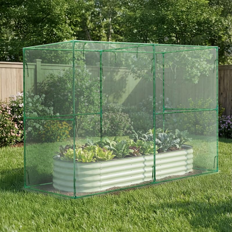 Aoodor 8'x4'x6' Crop Cage Plant Protection Netting Tent with Zipper