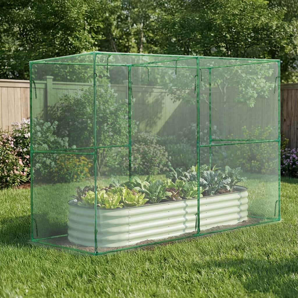 Aoodor 8'x4'x6' Crop Cage Plant Protection Netting Tent with Zipper