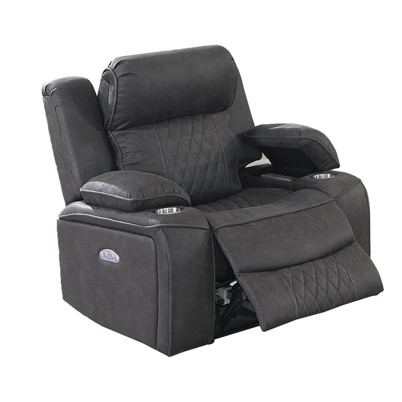 Power Recliner with CUP Holders - Charcoal