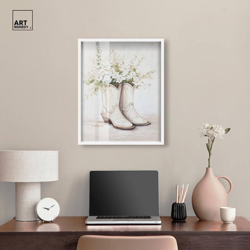 Prairie Bloom Boots Shadowbox by Art Remedy