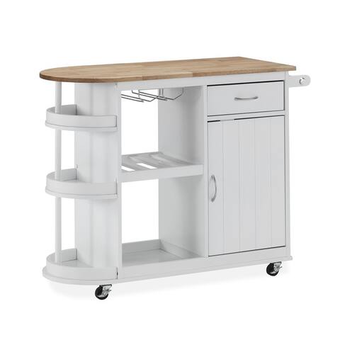Corby Kitchen Cart with Wheels by Christopher Knight Home - 43.12" W x 17.75" D x 34.40" H