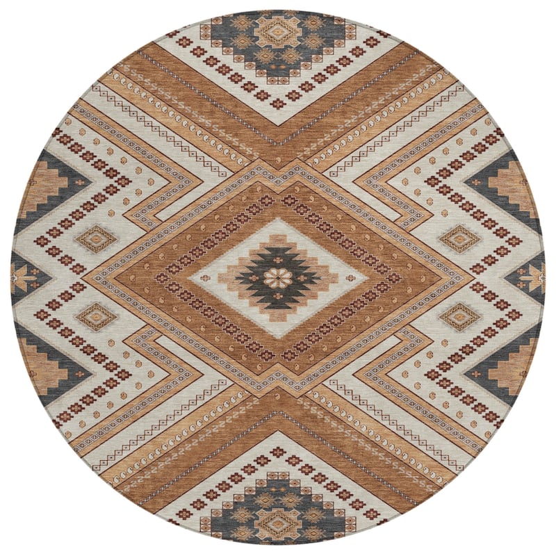 HomeRoots Tribal Transitional Rectangle Outdoor Rug