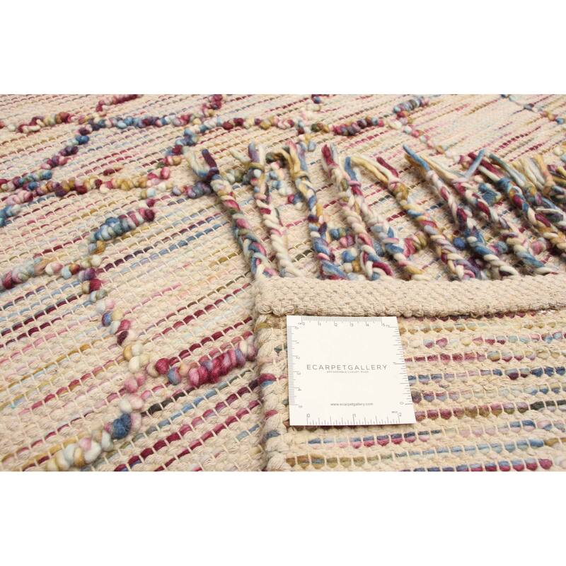 ECARPETGALLERY Braid weave Sienna Cream Wool Rug - 5'2 x 8'0