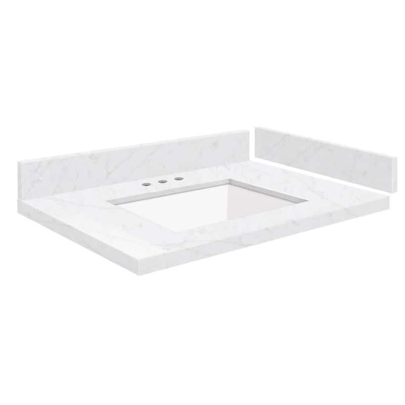 Transolid VT28x22-1KU-8 Silestone 28" Quartz Vanity Top with