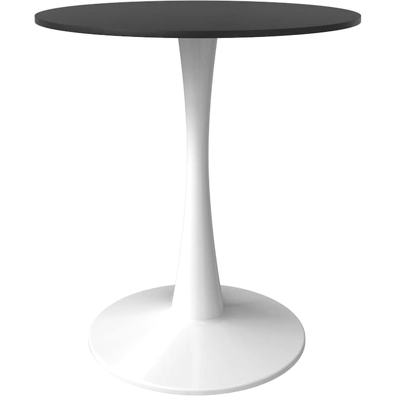 Bristol 24" Round Dining Table, Modern Pedestal Base Kitchen Table - Sintered Stone/MDF Top for Kitchen & Small Spaces