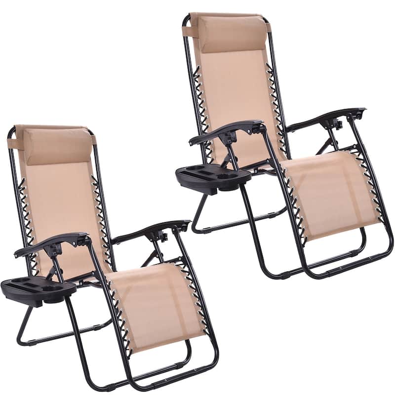 Adjustable Recliner Lounge Zero Gravity Chair (Set of 2)