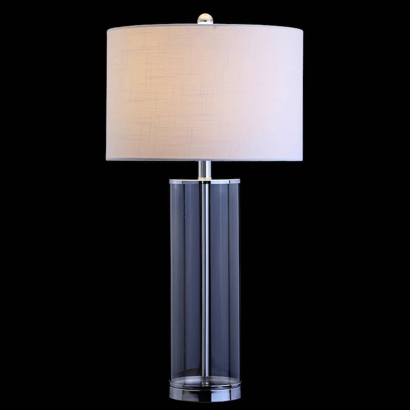 Parish 29" Glass LED Table Lamp, Clear/Chrome by JONATHAN Y