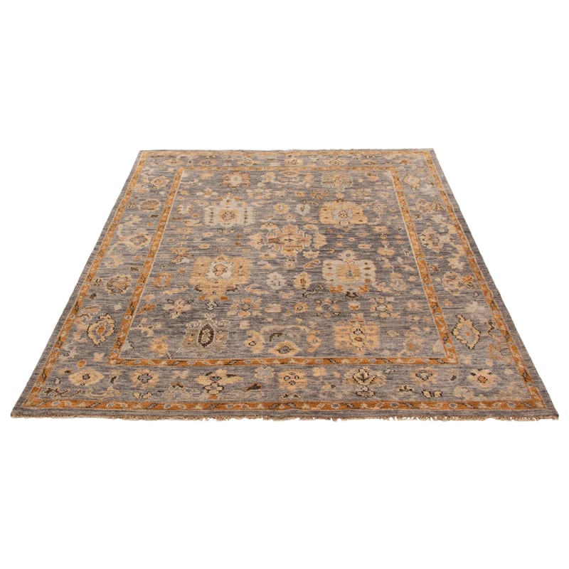 ECARPETGALLERY Hand-knotted Jules Serapi Grey Wool Rug - 8'0 x 10'0