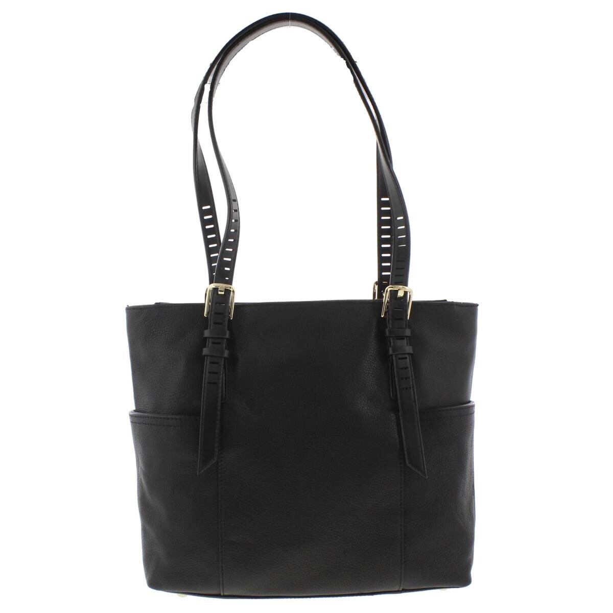 Tignanello Womens Millie Tote Handbag Leather Pebble Large