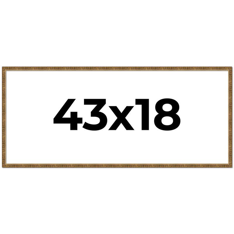 43x18 Frame Gold Picture Frame - Complete Modern Photo Frame Includes