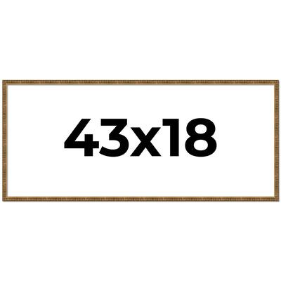 43x18 Frame Gold Picture Frame - Complete Modern Photo Frame Includes