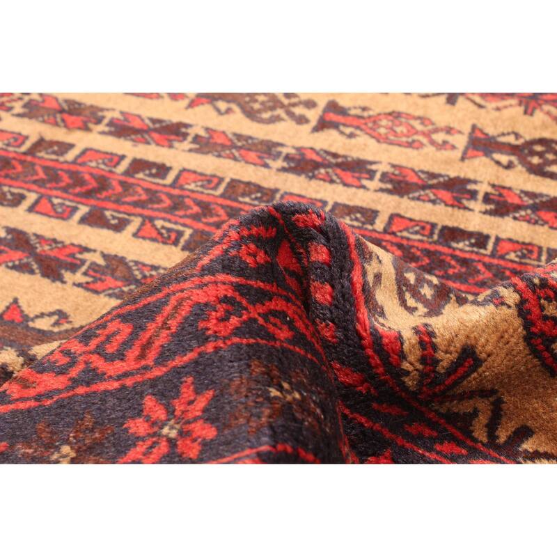 ECARPETGALLERY Hand-knotted Teimani Light Brown Wool Rug - 3'1 x 4'7