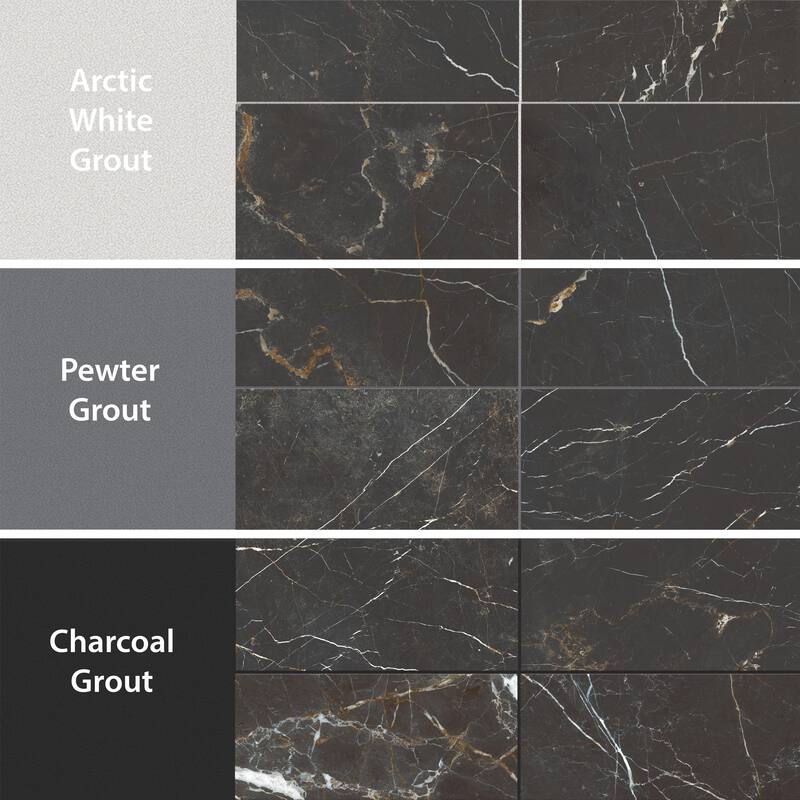 Merola Tile Reve Noir 23-1/2" x 23-1/2" Porcelain Floor and Wall Tile