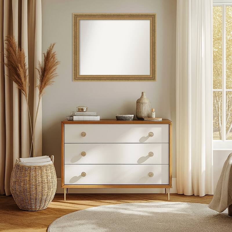 Elliot Gold Non-Beveled Framed Wall Mirror - Elliot Gold