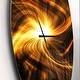 preview thumbnail 3 of 8, Designart 'Explosion of Fire in Black' Oversized Modern Wall CLock