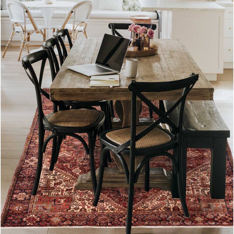 ECARPETGALLERY Hand-knotted Sarabi Dark Red Wool Rug - 9'5 x 12'2