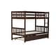 preview thumbnail 6 of 10, Twin Over Twin Bunk Beds with Trundle, Convertible into 2 Beds, Black