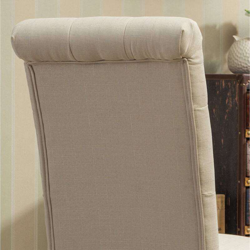 Solid Wood Tufted Parsons Dining Chair for Dining Room, Set of 2