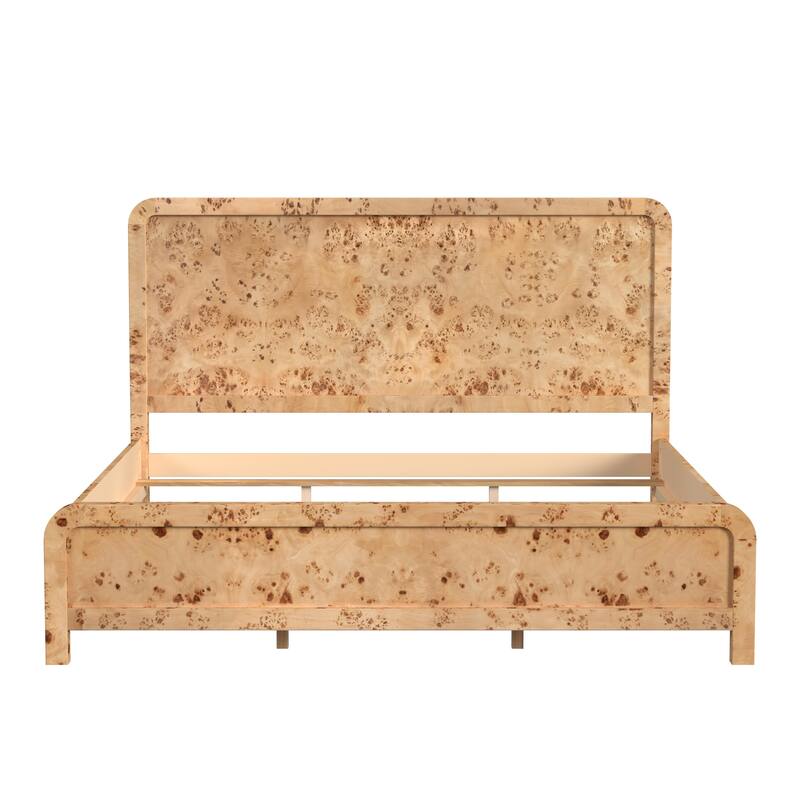 Cora Burl Wood Panel King Bed