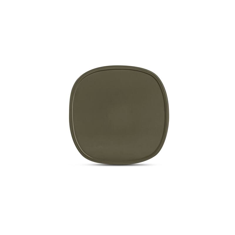 NADAAL STUDIOS Henric Outdoor Side Table, Pedestal Shape in Concrete Fiberglass, Small, Deep Yellow