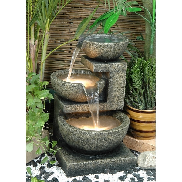 LED fountain with three bowls