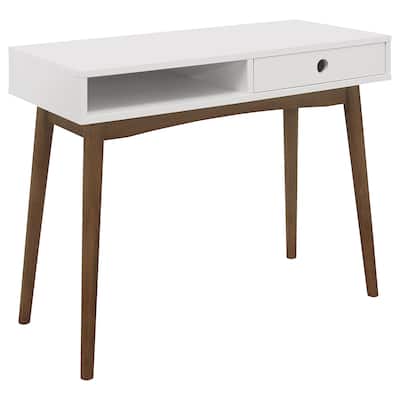 Bradenton 39-inch 1-Drawer Wood Writing Desk White