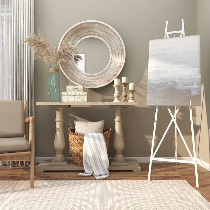 Metal Tall Adjustable 3 or 2 Tier Display Easel with Chain Support - White - Roche River Decor