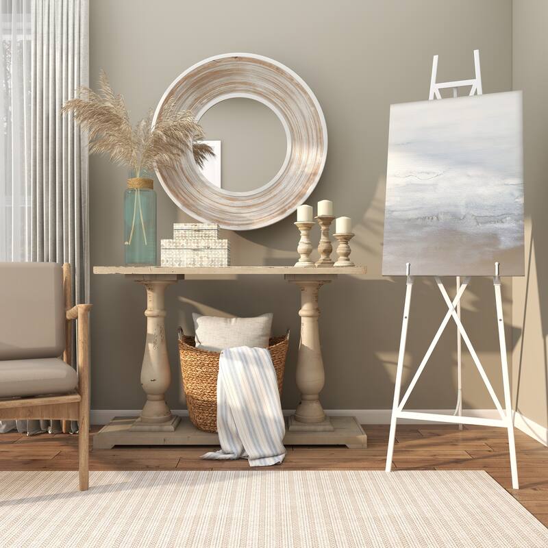 White Metal Tall Adjustable 3 Tier Display Easel with Chain Support