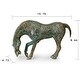 preview thumbnail 8 of 6, Artissance Approx. 15" Wide 10" High Bronze Green Vintage Style Drinking Horse Statue, Art Figurine Sculpture (Color Vary)