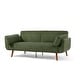 preview thumbnail 1 of 24, 73.5 Inch Futon Sofa Bed Convertible Upholstered Couch Sleeper Green
