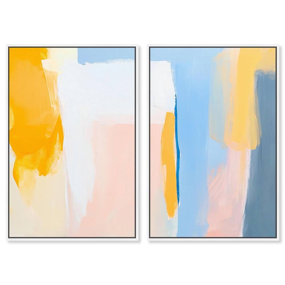 Lightwave Tides Canvas Set of 2 by Art Remedy