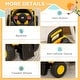 preview thumbnail 7 of 7, Aosom CAT Licensed Ride-on Excavator for Kids with Manual Shovel, Yellow