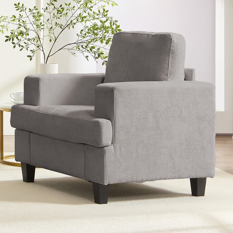 Mixoy W35" Chenille Fabric Armchair Sofa,Cloud Sleeper Comfy Upholstered Sectional Sofa Chair