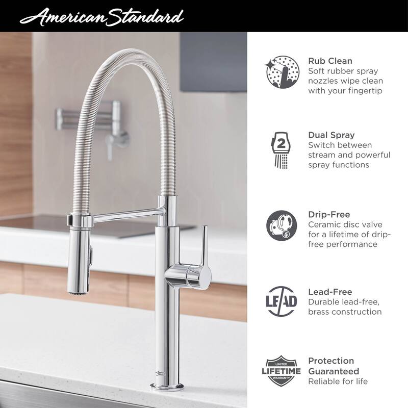 American Standard Studio S 1.8 GPM Single Hole Pre Rinse Kitchen