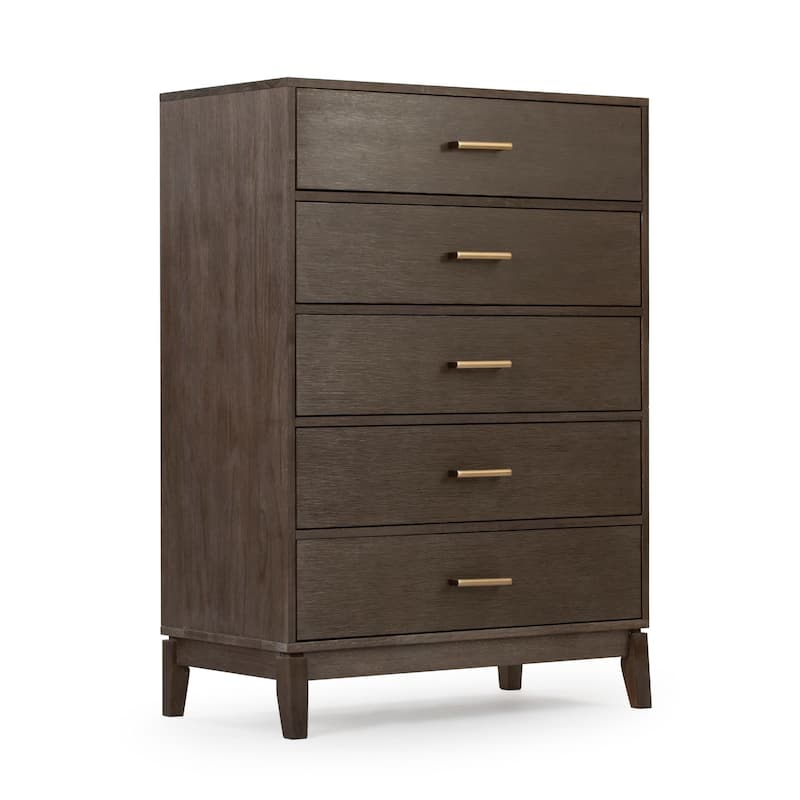 Plank and Beam Contempo 5 Drawer Dresser - Clay