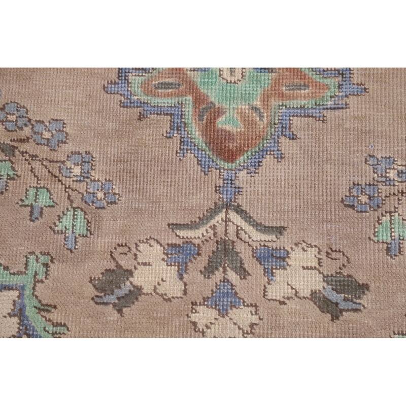 Overdyed Vintage Tabriz Persian Vintage Rug Hand-Knotted Wool Carpet - 6'5"x 9'1"
