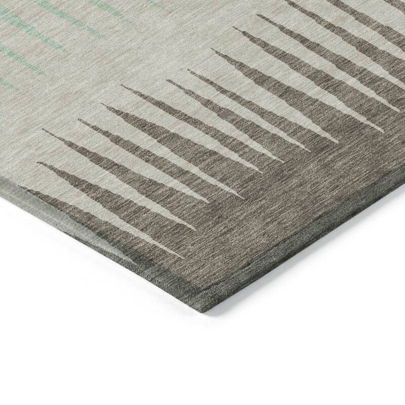 HomeRoots Striped Transitional Rectangle Outdoor Rug