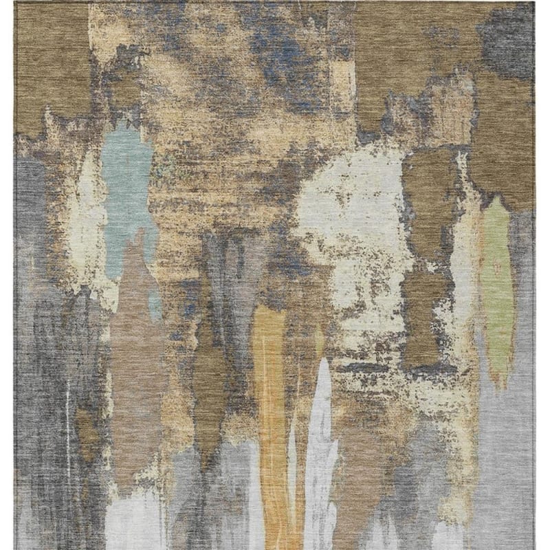 HomeRoots Abstract Transitional Rectangle Outdoor Rug