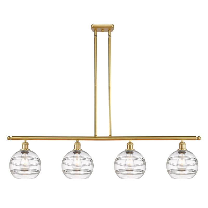 Innovations Lighting 516-4I-10-48 Rochester Linear Rochester 4 Light - Satin Gold / Clear