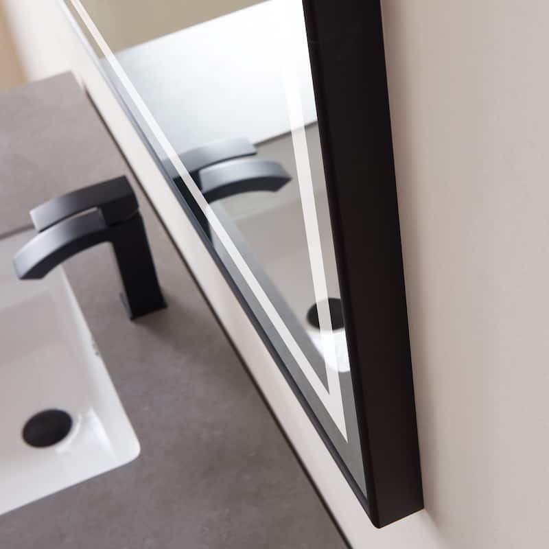 48" Rectangular LED Lighted Accent Bathroom/Vanity Wall Mirror - 48