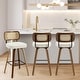 preview thumbnail 178 of 199, 26"/29" Swivel Bar Stools/ Counter Stools with Bentwood Legs Set of 3 - Cream White-Rattan Back - Bar Height