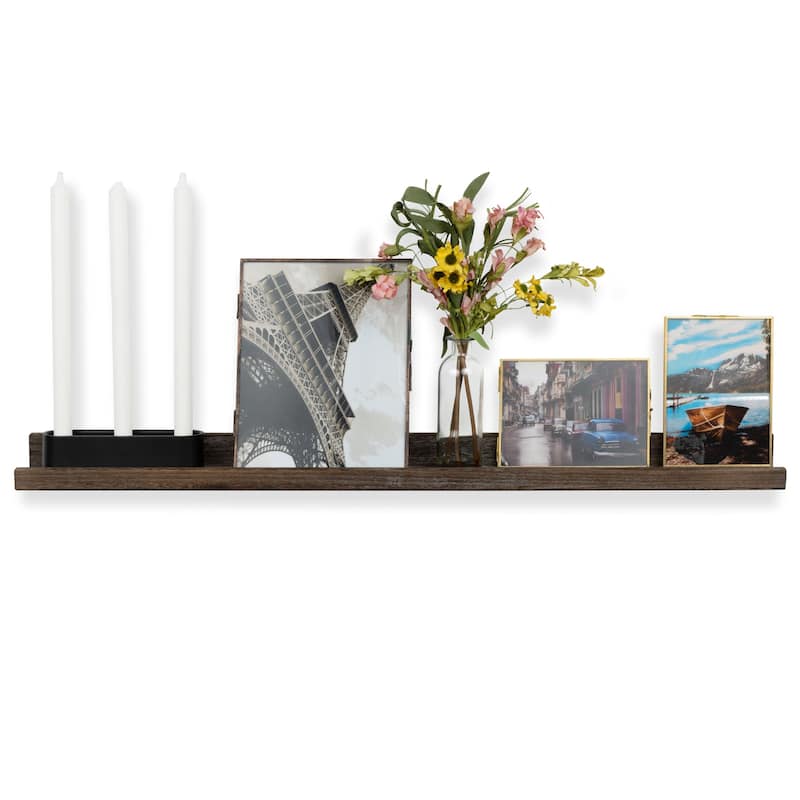 Rustic State 36 Inch Narrow Wall Mounted Shelves
